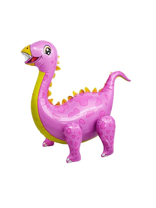 Шар ходячая фигура Веселая затея Динозавр Стегозавр 91 см розовый шар фигура веселая затея монстр зубастик сердце 49х76 см розовый фольгированный