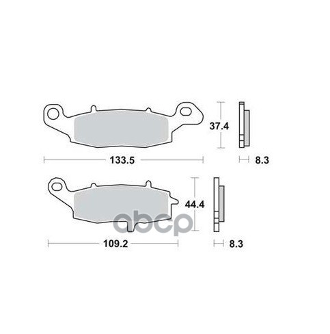 

Колодки торм. пер. 133.6 x 36.5 x 8.4 mm/109.2 x 44.0 x 8.4 mm MOTO 1шт TRW MCB682