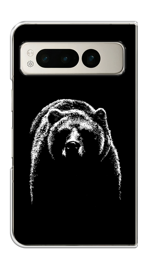 

Чехол на Google Pixel Fold "Медведь в ночи", Белый;черный, 271850-1