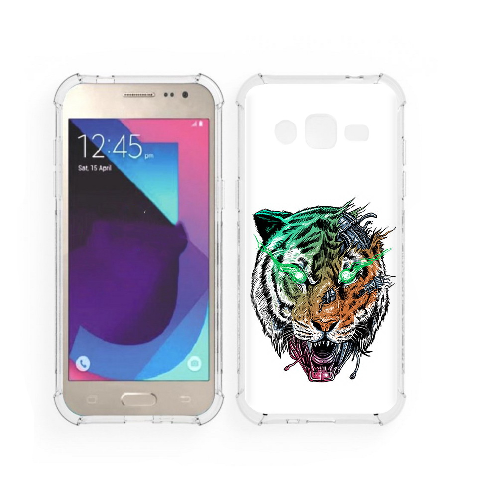

Чехол MyPads Tocco для Samsung Galaxy J2 робо-тигр (PT226924.572.584), Прозрачный, Tocco