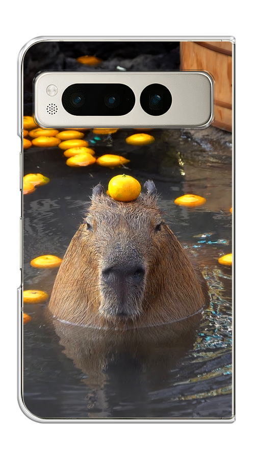 

Чехол на Google Pixel Fold "Капибара отдыхает", Коричневый;оранжевый;серый, 271850-1
