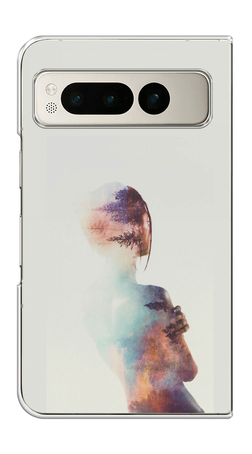 

Чехол на Google Pixel Fold "Девушка-лес", Розовый;голубой;серый, 271850-1