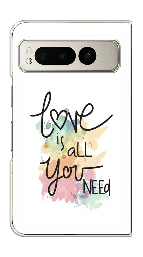 

Чехол на Google Pixel Fold "Love is all you need", Белый;черный;зеленый, 271850-1