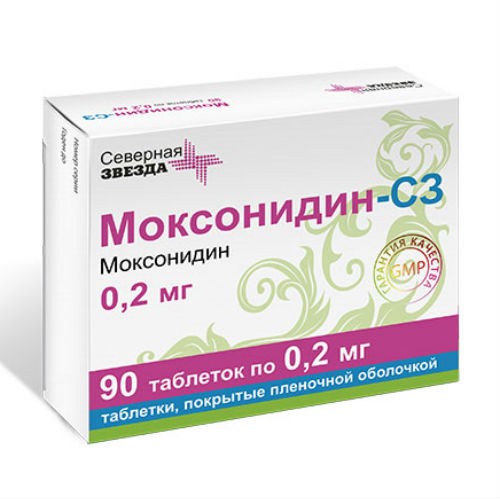 Купить Моксонидин-СЗ таблетки 0, 2 мг 90 шт., Северная Звезда
