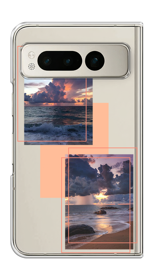 

Чехол на Google Pixel Fold "Sky collage", Розовый;прозрачный;синий, 271850-1