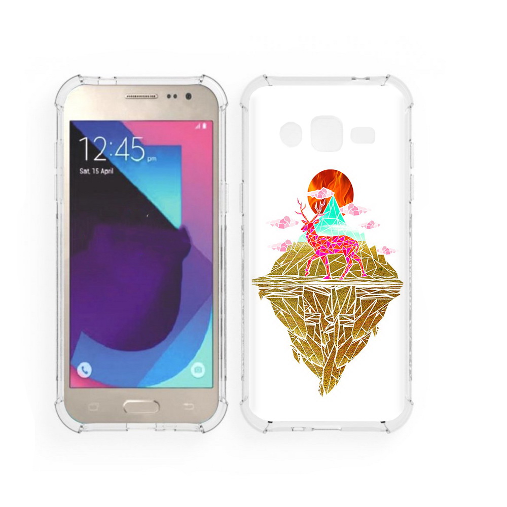 

Чехол MyPads Tocco для Samsung Galaxy J2 розовый олень абстракция (PT226924.572.586), Прозрачный, Tocco