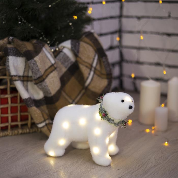 

Фигура Luazon Lighting 3662097, 3662097 Белый мишка, 22LED, 20х20х10 см, фиксинг