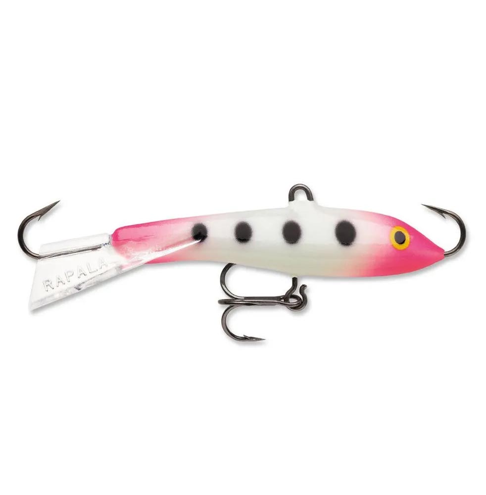 

Балансир Rapala Jigging Rap 09GPSQ, 9 см, 25 г, Белый;розовый, Jigging Rap
