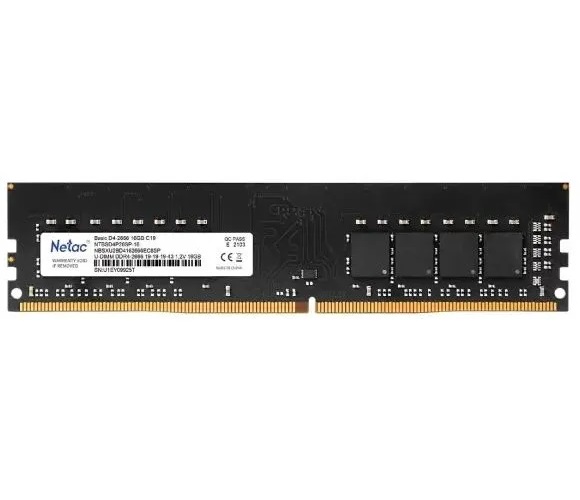 

Оперативная память Netac DDR4 1x16Gb 2666MHz (NTBSD4P26SP-16)