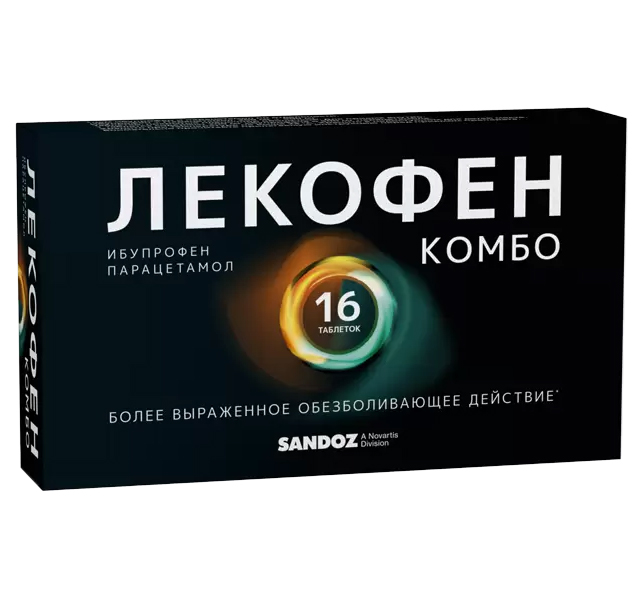 Купить Лекофен Комбо таблетки 200+500 мг 16 шт., Rontis Hellas