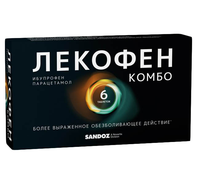 Купить Лекофен Комбо таблетки 200+500 мг 6 шт., Rontis Hellas