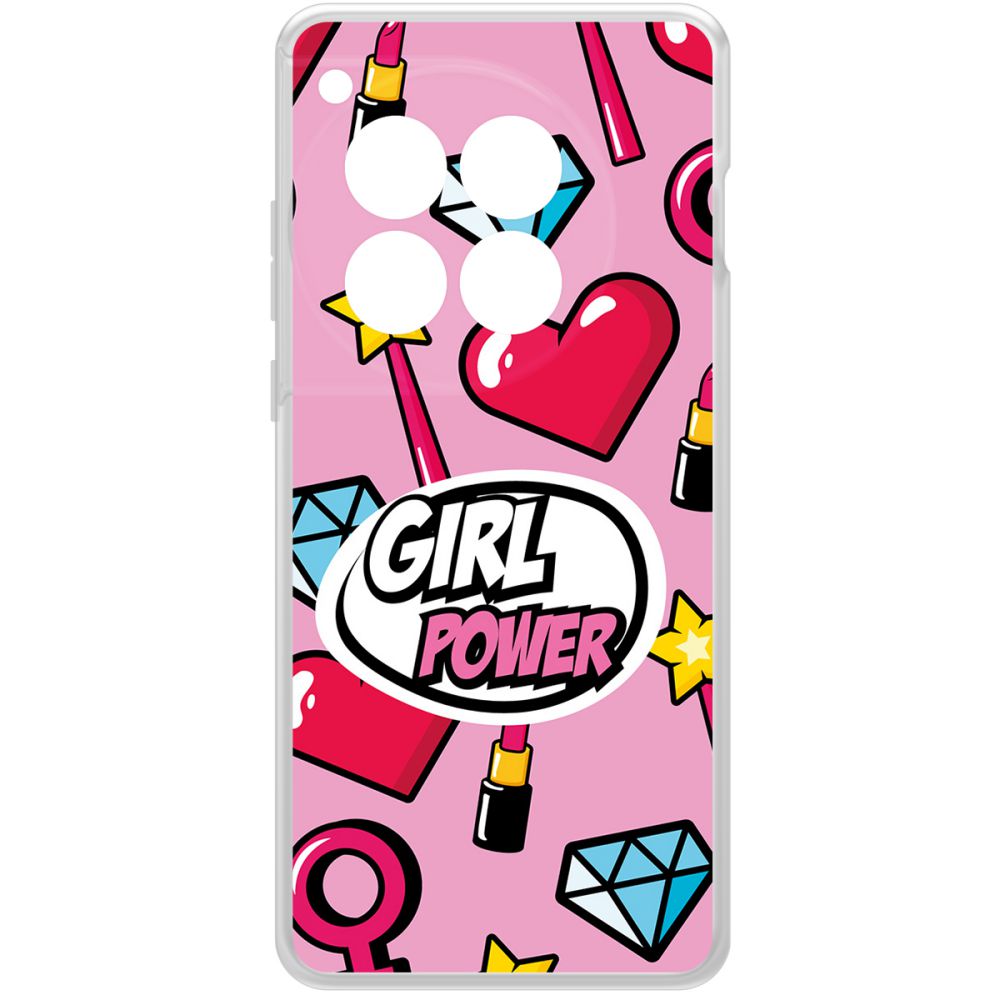 

Чехол-накладка Krutoff Clear Case Girl Power для OnePlus 12, Прозрачный