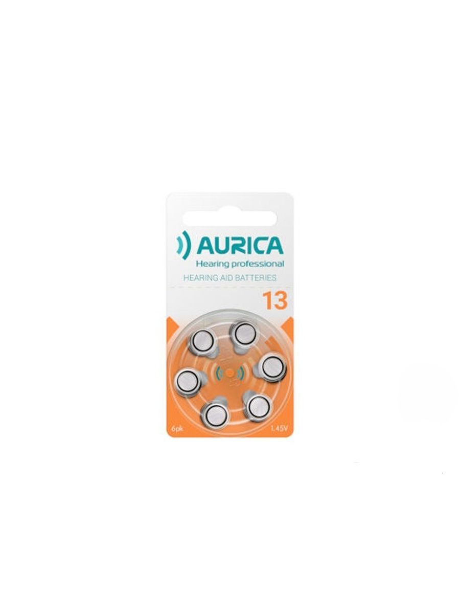 Батарейки Aurica 13, 6 штук в упаковке батарейки gp ultra aa lr6 4 штуки в упаковке 173344