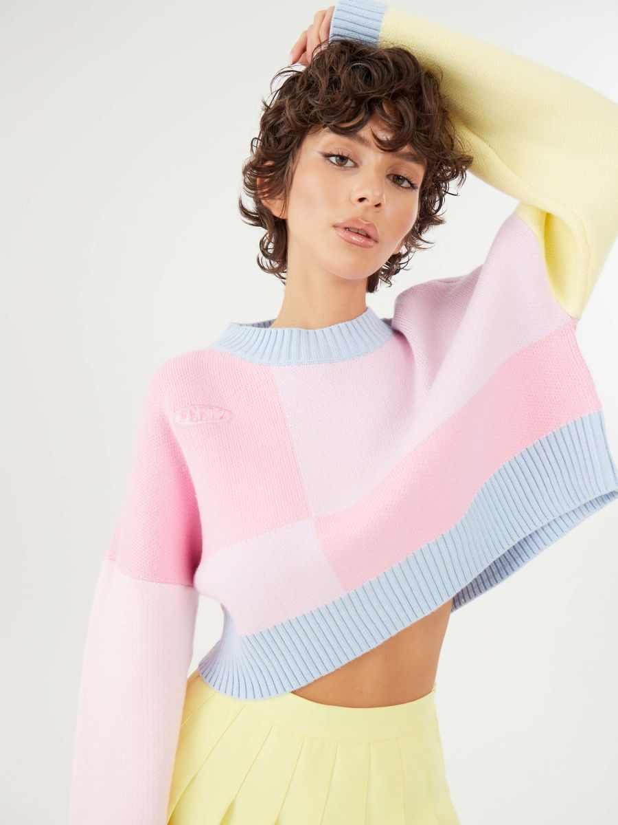 

Джемпер женский Feelz Colorblock разноцветный M-L, Colorblock