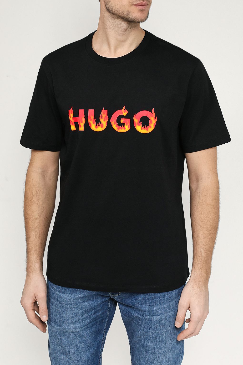 

Футболка мужская HUGO 50504542 черная XL, Черный, 50504542