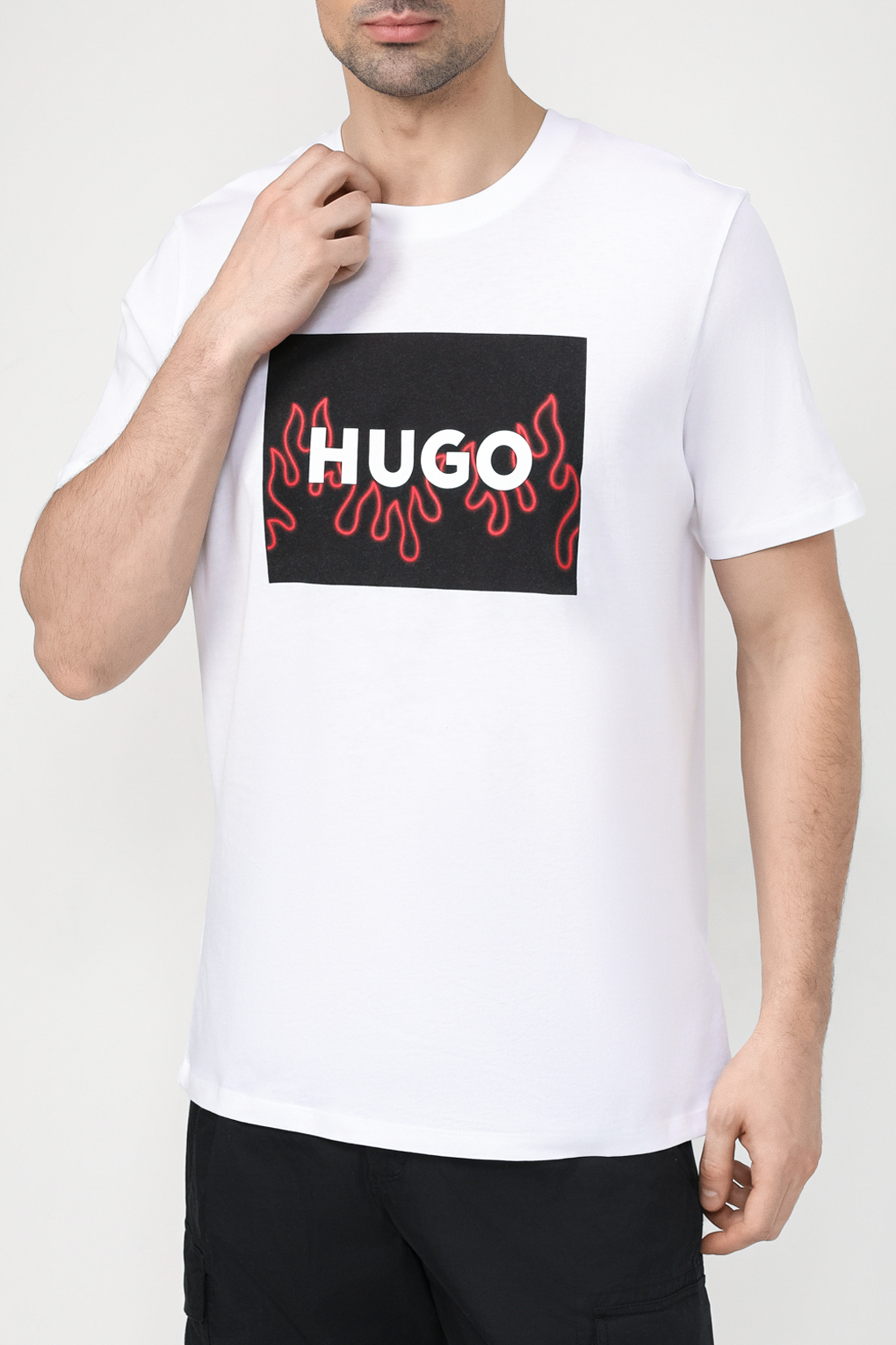 

Футболка мужская HUGO 50506989 белая XL, Белый, 50506989