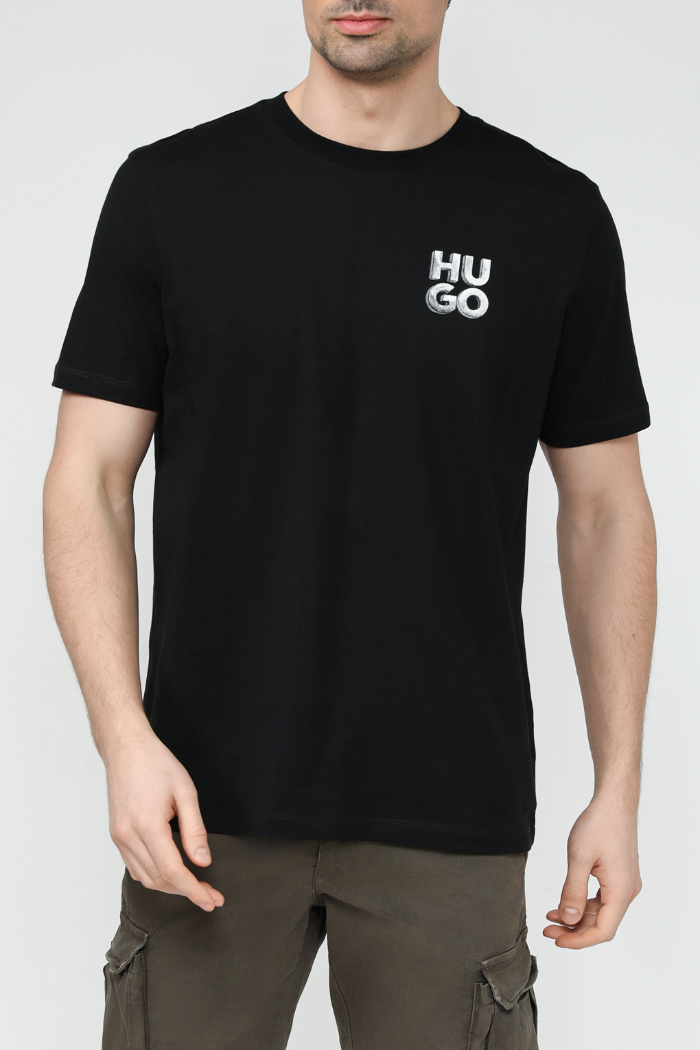 

Футболка мужская HUGO 50508944 черная L, Черный, 50508944