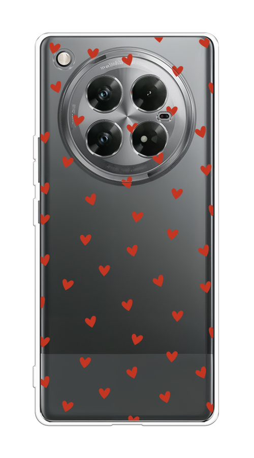 

Чехол на Infinix Zero 40 5G "Red hearts", Красный;прозрачный, 3106650-1