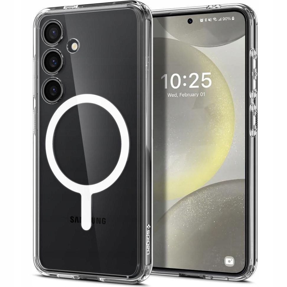 

Защитный чехол Spigen Ultra Hybrid onetap ring magsafe для Galaxy S24 прозрачный ACS07223