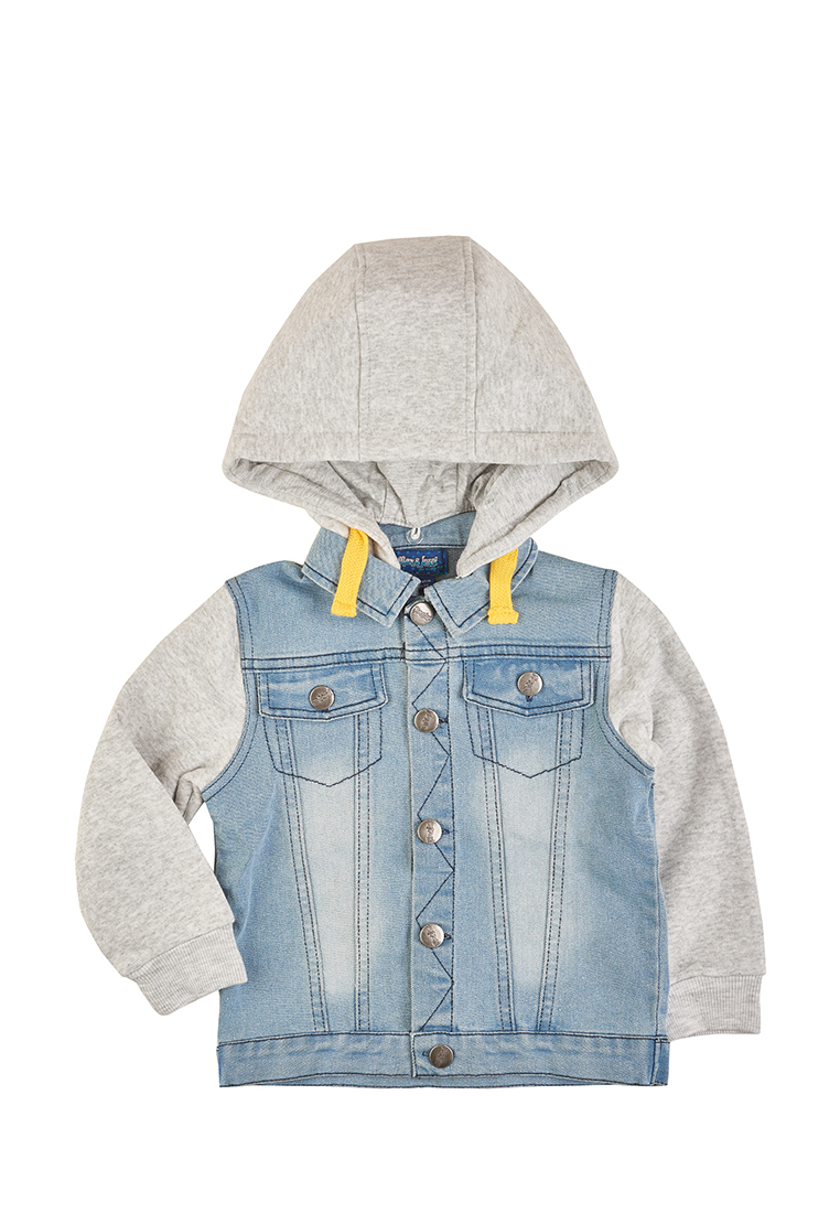 Куртка детская Max&Jessi SS21C228 цв. серый, джинсовый синий р. 104