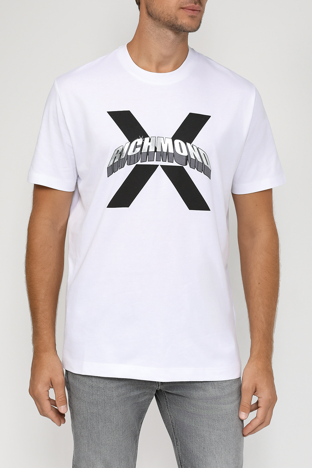 

Футболка мужская John Richmond UMA23007TS белая 2XL, Белый, UMA23007TS