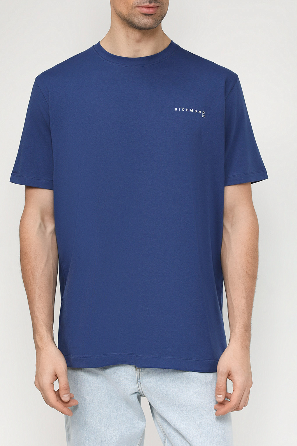 

Футболка мужская John Richmond UMA23116TS синяя 2XL, Синий, UMA23116TS