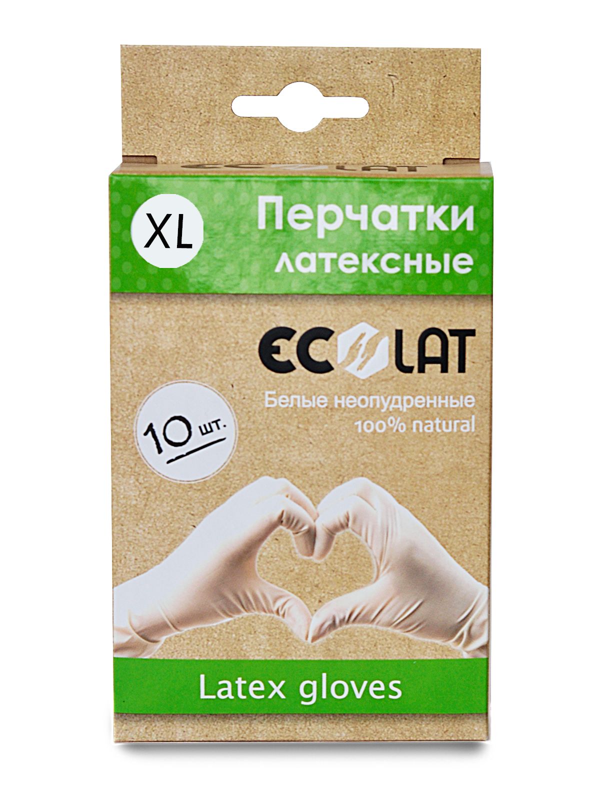 Купить Latex gloves, Перчатки медицинские белые EcoLat, размер XL, 10 шт