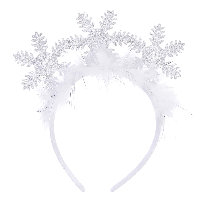 Ободок карнавальный Снеговичок детский Снежинка S1143