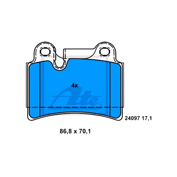 

Колодки тормозные задние VW Touareg 02>10 ATE 13046048342