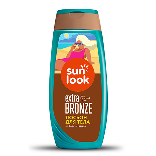 фото Лосьон для тела sun look i love bronze с эффектом загара для смуглой кожи 250 мл