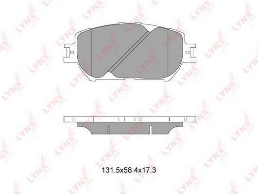 

Тормозные колодки LYNXauto передние для Toyota Camry 01-06 BD7522