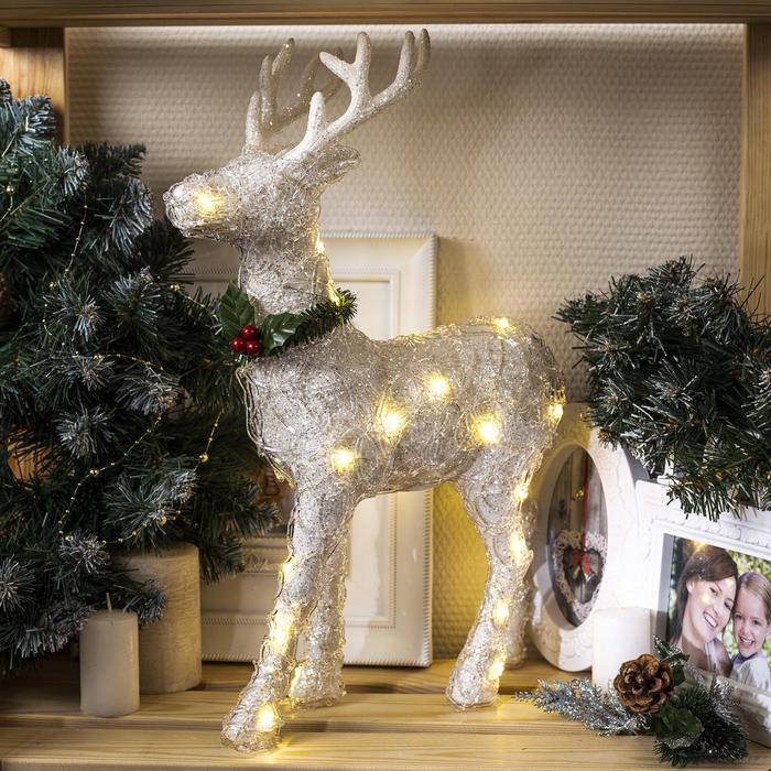 

Световая фигура Luazon Lighting Олень белый 4357289 белый теплый, Олень белый