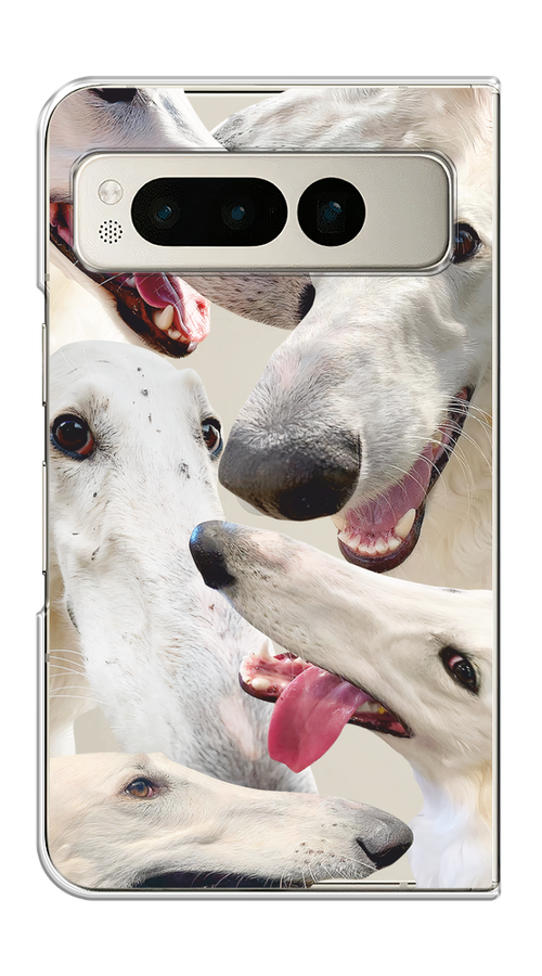 

Чехол на Google Pixel Fold "Собака с длинным носом", Белый;бежевый;розовый, 271850-1