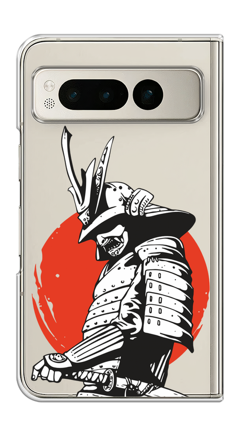 

Чехол на Google Pixel Fold "Самурай с катаной", Черный;красный;белый, 271850-1