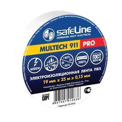 фото Изолента safeline, пвх, 19 мм х 25 м., арт. 153804 белый - (3 шт.)