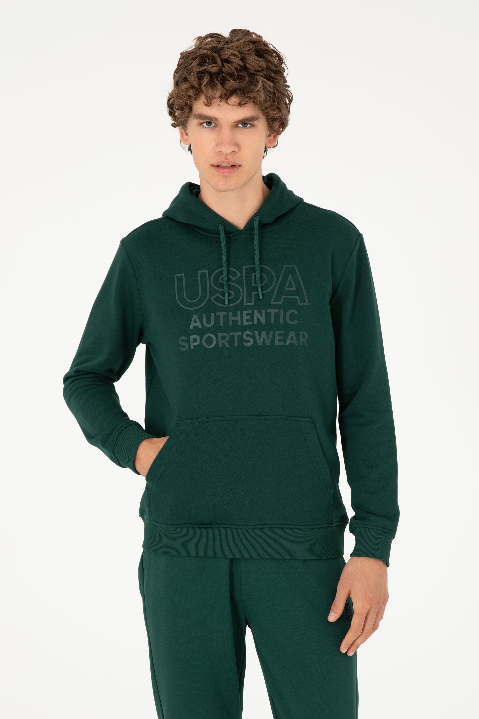 Худи мужское U.S. POLO Assn. G081SZ0820REEN зеленое S