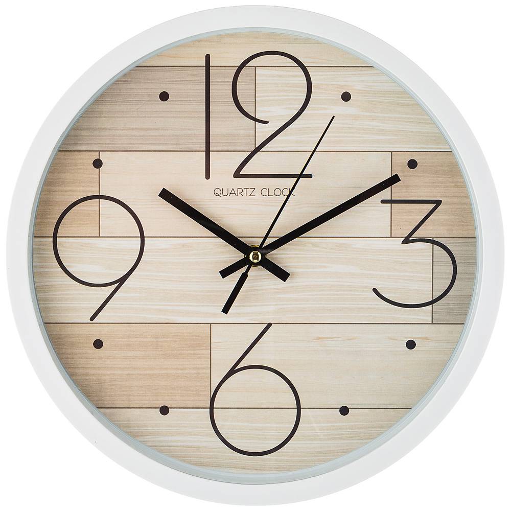 

Часы настенные кварцевые Lefard Marble 31 см, циферблат 27.5 см, цвет черный