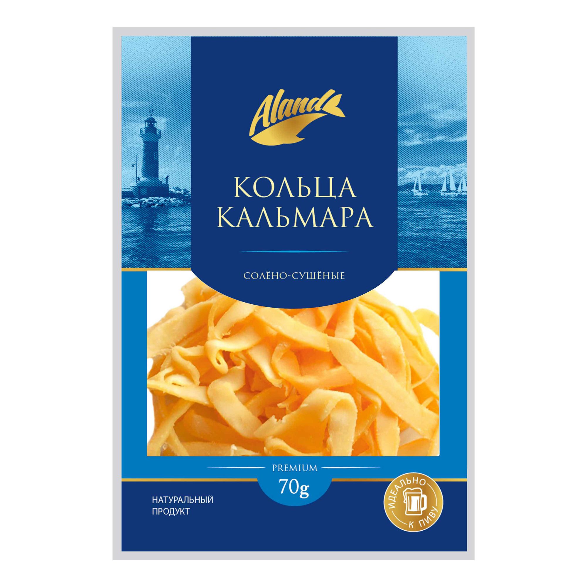 

Кальмар Aland сушеный кольца 70 г