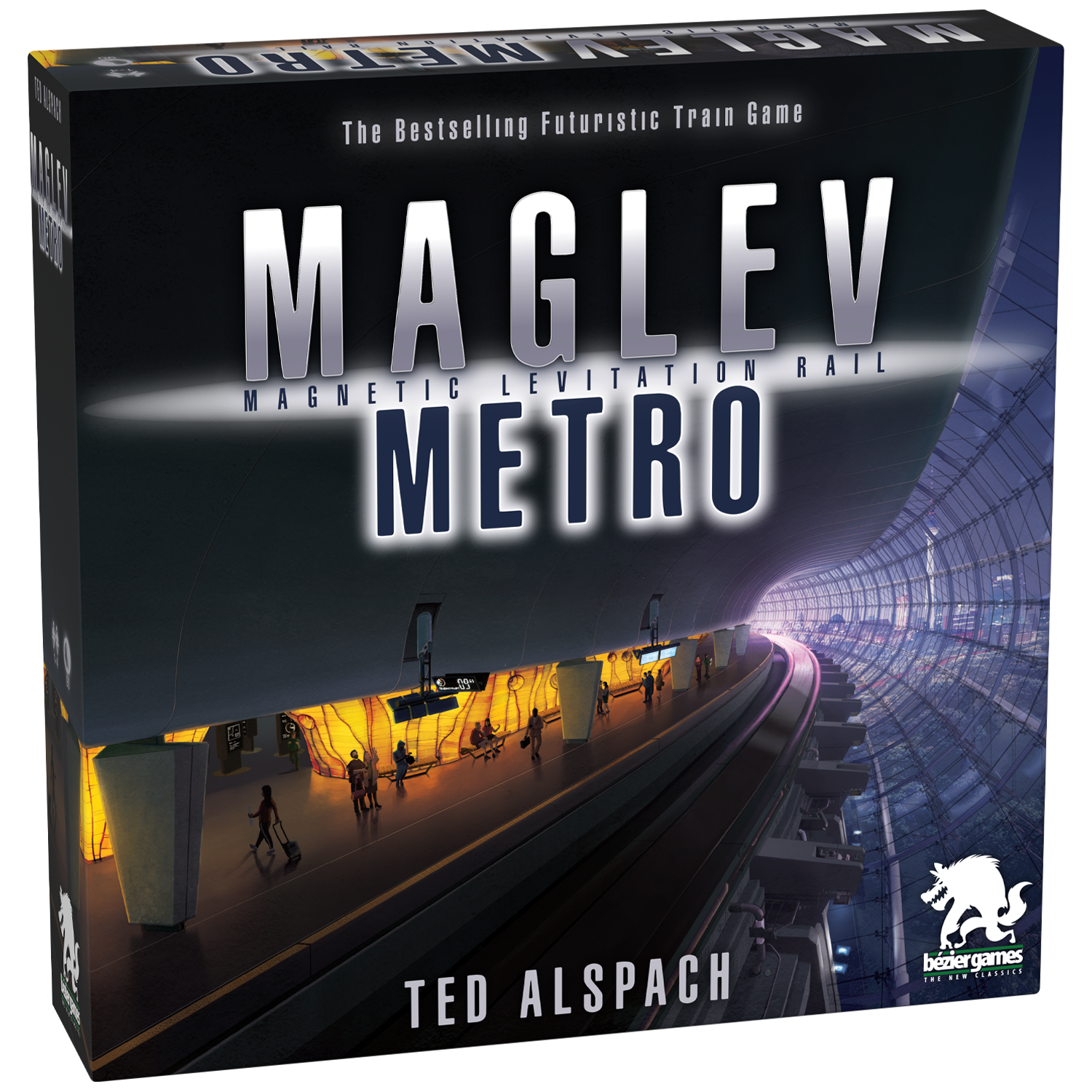 Настольная игра Bezier Games Maglev Metro на английском языке круги и точки на языке шаблона