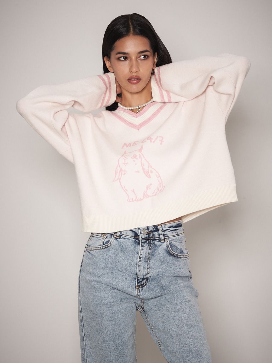 

Пуловер женский Feelz Bunny белый M-L, Bunny