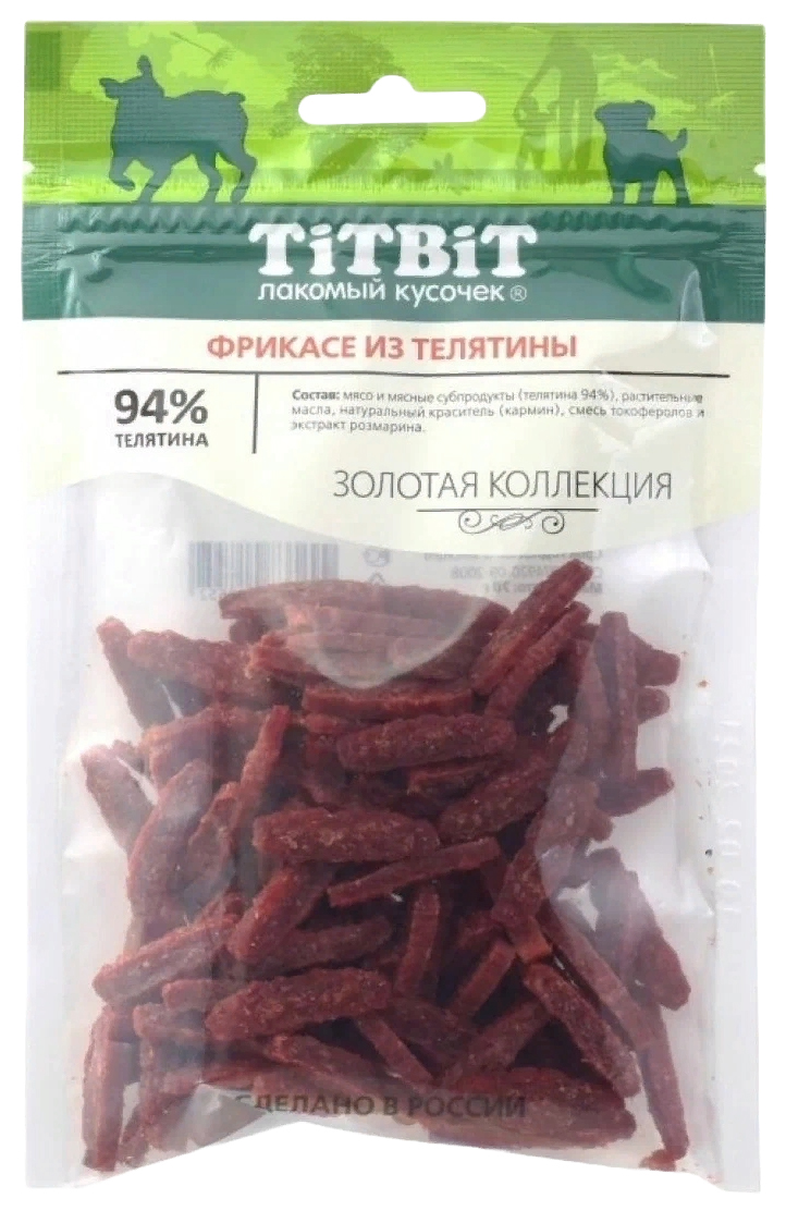 

Лакомство для собак TiTBiT Фрикасе из телятины Золотая коллекция 70 г