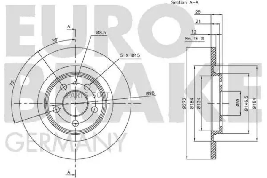 

EUROBRAKE 5815201934 Производитель EUROBRAKE Тормозной диск 1шт