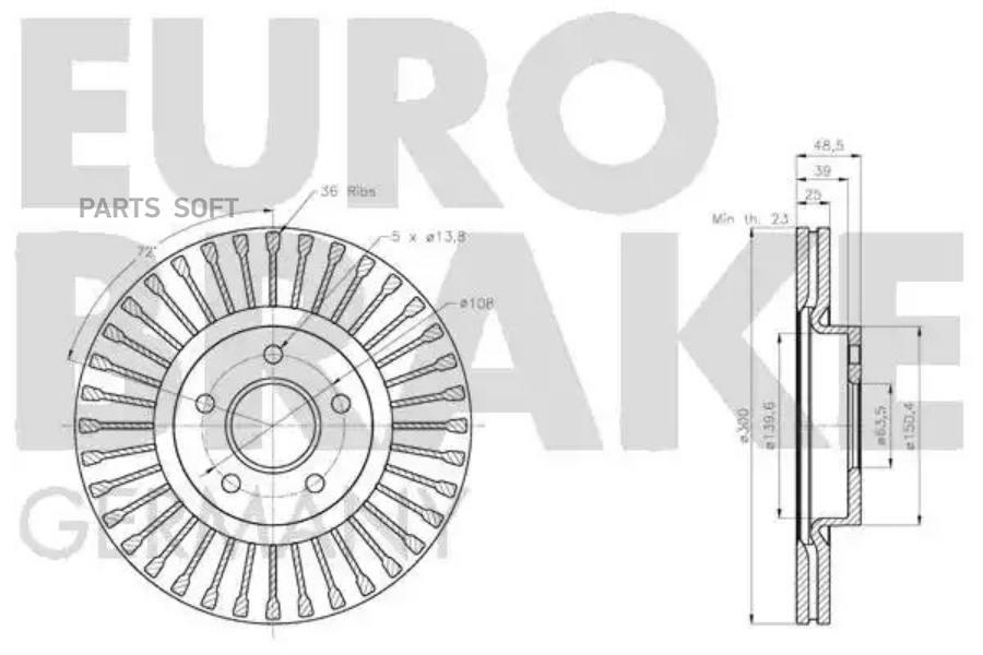 

EUROBRAKE 5815202591 Производитель EUROBRAKE Тормозной диск 1шт