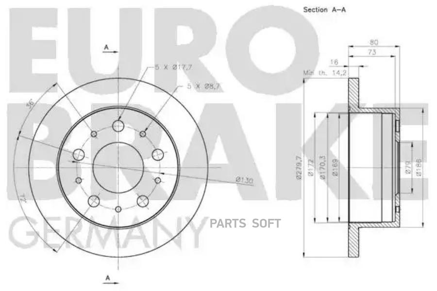 EUROBRAKE 5815203732 Производитель EUROBRAKE Тормозной диск 1шт