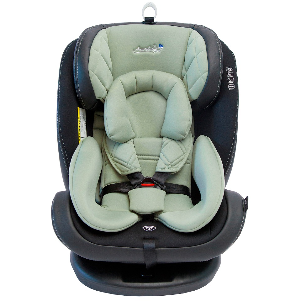 фото Автокресло детское amarobaby st-3,isofix класс d, группа 0+/1/2/3, хаки