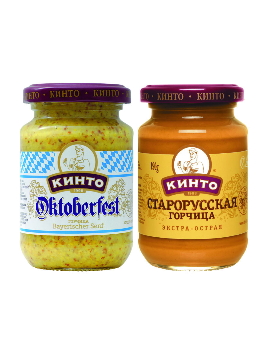 

Набор Горчицы Кинто Баварская и Старорусская, 2 шт по 170 г