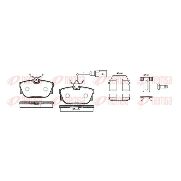 

Колодки тормозные дисковые комплект FORD SEAT REMSA 076712