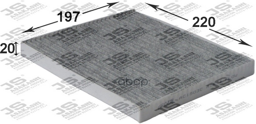 

Фильтр салона [угольный] JS ASAKASHI AC1503C, AC1503C