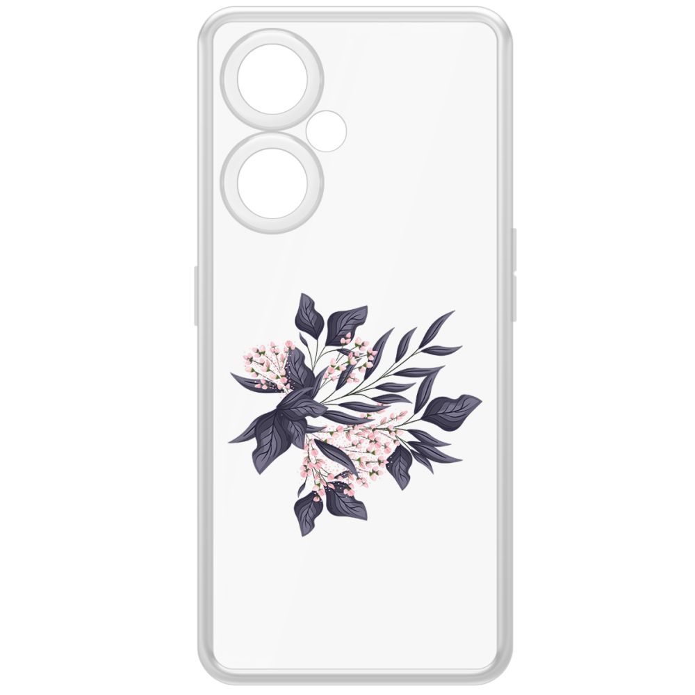 

Чехол-накладка Krutoff Clear Case Розовые бутоны для OnePlus Nord CE 3 Lite, Прозрачный