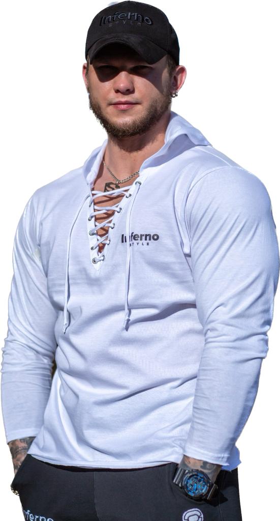 

Лонгслив мужской INFERNO style Ф-011-000 белый 4XL, Ф-011-000